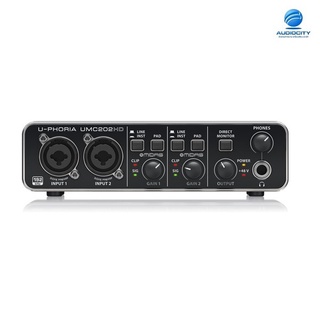 Behringer UMC202HD USB ออดิโออินเตอร์เฟส Audiophile 2×2, 24-Bit/192 kHz USB Audio Interface