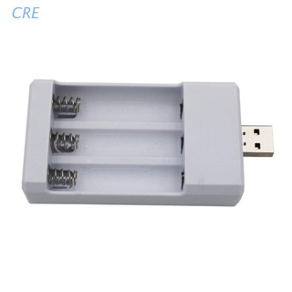 Cre เครื่องชาร์จแบตเตอรี่ 3 สล็อต Usb Aa / Aaa 1.2V แบบพกพา