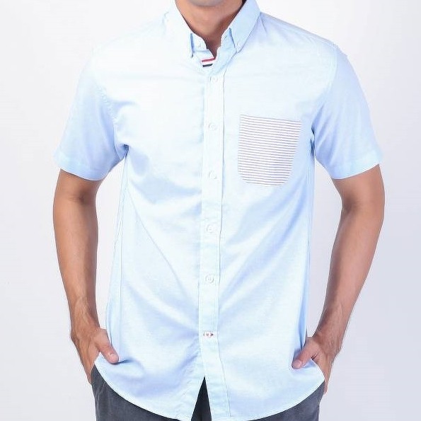 เสื้อเชิ้ต Quattro QS001-LBLU ฟ้า *สอบถามไซซ์เสื้อก่อนสั่งซื้อนะครับ*