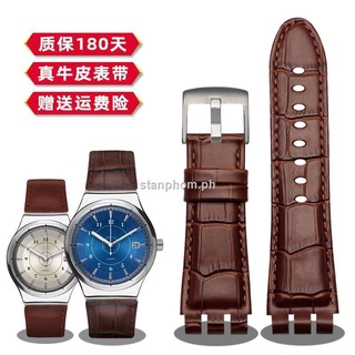 ◑⊙ ̅Fit Swatch สายนาฬิกาข้อมือหนัง ขนาดใหญ่ 23 มม. สําหรับผู้ชาย YOS440 449 401 447