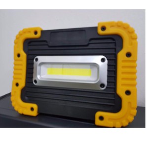 10W COB LED Wide Floodlight ระบบชาร์จแบต ไฟฉายฉุกเฉิน ทรงสี่เหลี่ยม น้ำหนักเบา พร้อมเป็นที่ชาร์จแบตสำรอง ชาร์จมือถือ