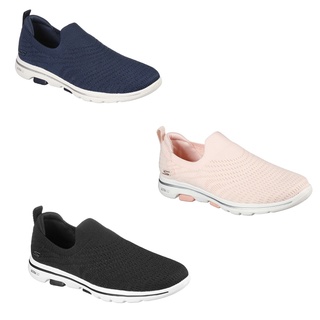 Skechers Collection สเก็ตเชอร์ส รองเท้าผ้าใบ รองเท้าลำลอง สำหรับผู้หญิง W Shoe Gowalk 5 124250 NVW / LTPK / BKW (2795)