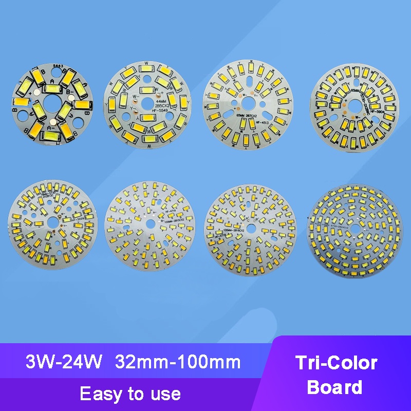 ชิป led SMD 3 สี 32 มม. - 100 มม. ฐานอลูมิเนียม 2 ชิ้น
