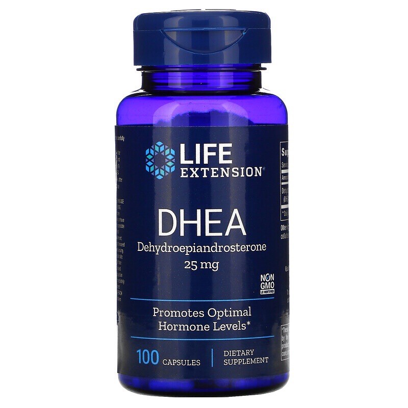 พร้อมส่ง Exp11/25 (25 mg/capsules)Life Extension DHEA 25 mg 100 capsulesช่วยปรับสมดุลของฮอร์โมนชะลอว