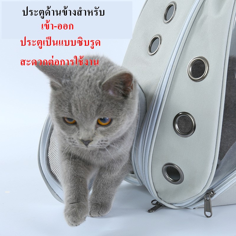 P002 Space pet package กระเป๋าแมว กระเป๋าใส่สัตว์​เลี้ยงทรงอวกาศ  มี5สีให้เลือก รูปที่ 5