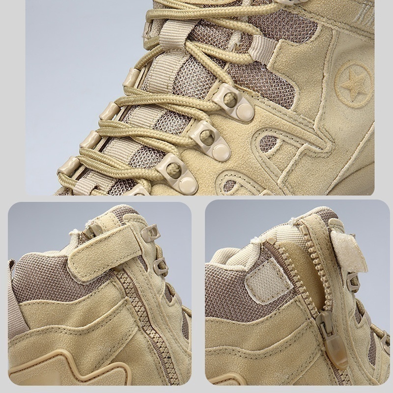 Army SWAT ขนาดบวก 39-46 ผู้ชายรองเท้าเดินป่ากลางแจ้งฤดูหนาว Hunter Military Tactical Boots