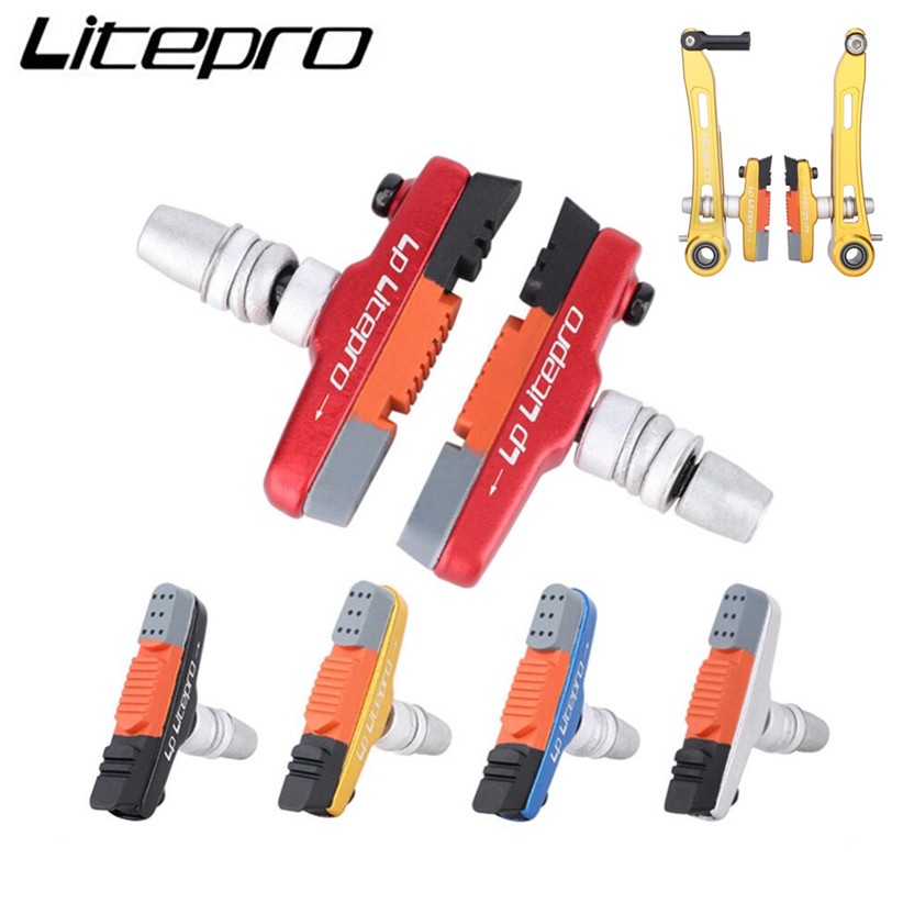 Litepro ผ้าเบรกอลูมิเนียมอัลลอยด์ สําหรับจักรยานพับได้ 412 P8 14 16 20 นิ้ว BMX V