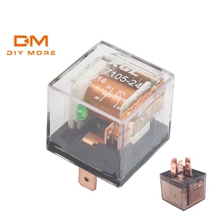 DIYMORE 12V 5Pin 80A  รีเลย์ยานยนต์กันน้ำ 1no 1nc spdt 5 pins ไฟแสดงสถานะสีเขียวสําหรับติดรถยนต์รถบรรทุก