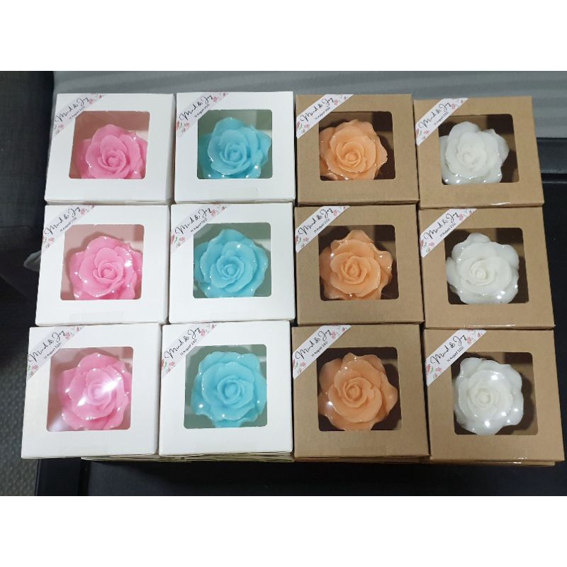 🌺ของชำร่วย สบู่ดอกไม้ สบู่ดอกกุหลาบ+กล่อง+ป้ายชื่อ🌺 - รูปที่ 4