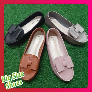 Size 41-45 รองเท้าคัทชูแฟชั่นสวยๆ แบบโบว์ใหญ่ Big Size Shoes