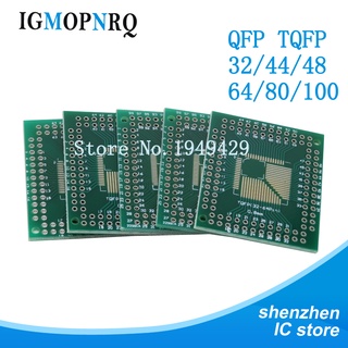 อะแดปเตอร์บอร์ดถ่ายโอน FQFP TQFP 32 44 64 80 100 LQFP เป็น DIP DIP 5 ชิ้น