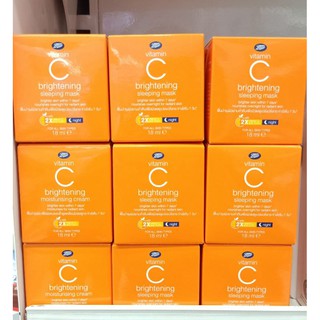 BOOTS VITAMIN C บู๊ทส์ วิตามิน ซี ไบรท์เทนนิ่ง สลีพปิ้ง มาส์ก 18 มล.