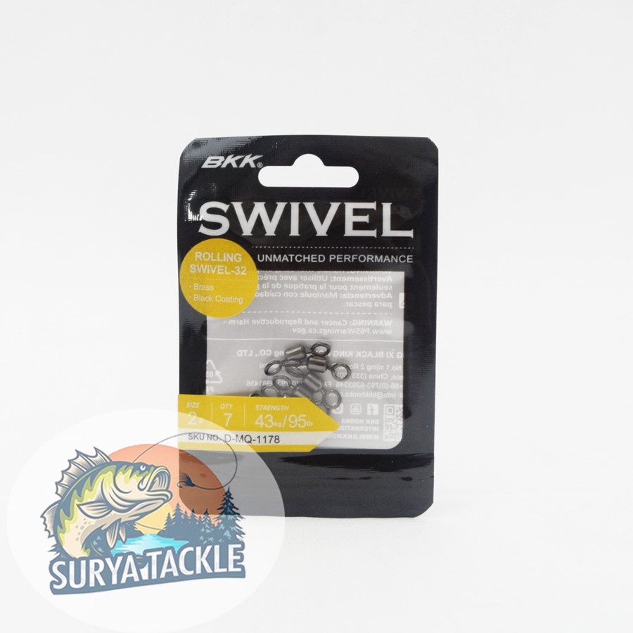 Kili-Kili/Rolling Swivel Fishing BKK ขนาด 2 เนื้อหา 7 ชิ้น 43Kg/95Lbs