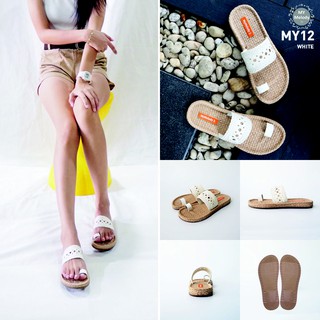 รองเท้าแตะสาน mymelody sandals รุ่น MY-12-White