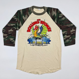 เสื้อยืดแขนสามส่วนลายพลางวง The Rolling Stones Size.M
