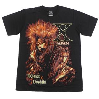 ผ้าฝ้ายคอกลมX JAPAN Japan HIDE YOSHIKI Imported Band Rock Metal Short-sleeved T-shirt Tees 5MRffrom S-4XL