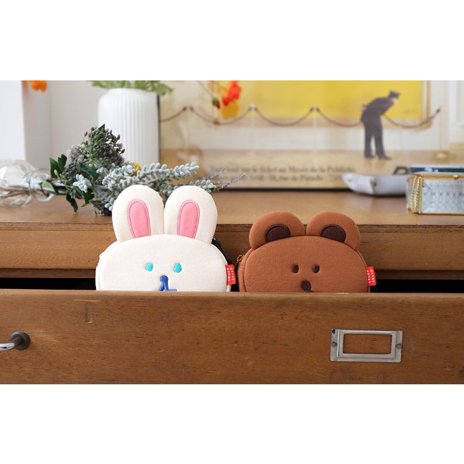 • พร้อมส่ง • โดนัท โดนัท 🐻 🐰 กระเป๋าใบเล็ก บิ๊กคอมเเพ็ค 🐰 DONATDONAT Big Compact Pouch