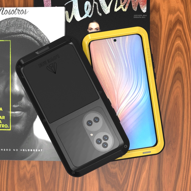 NewMetal Cover Shockproof Phone Case For Huawei P50 Pro Case 360 Armor ...