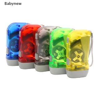 &lt;Babynew&gt; ไฟฉายไดนาโม LED 3 ดวง แบบมือกด สําหรับตั้งแคมป์ โคมไฟ อุปกรณ์ลดราคา