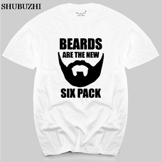 เสื้อยืด ผ้าฝ้าย พิมพ์ลาย Beards Are The Six Pack สําหรับผู้ชาย NB321GRE17130