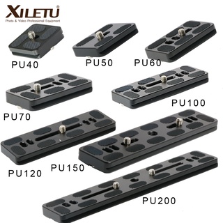 Xiletu แผ่นปลดเร็ว PU40 PU50 PU60 PU70 พร้อม 1/4&amp;quot; สกรูเมาท์ขาตั้งกล้อง หัวบอล สําหรับ Arca Swiss Benro Monopod &amp;amp; กล้อง SLR