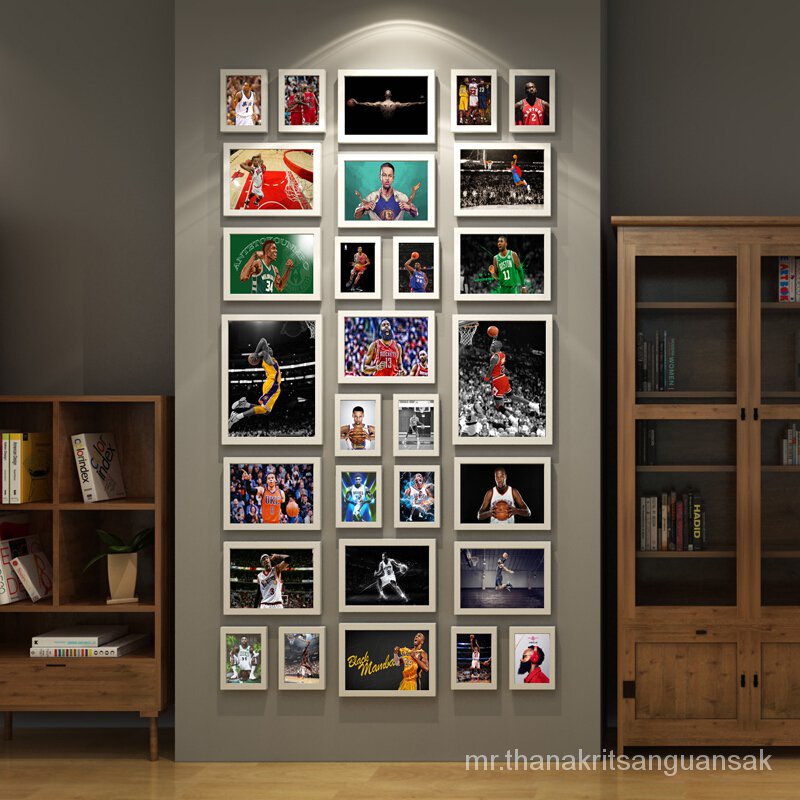 su mo NBABasketball Background Wall Decoration Hanging Painting JordanKBCurry Bedroom Bar Combination Photo Frame Photo