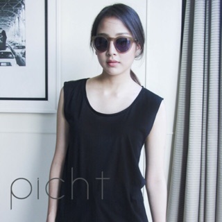 picht Sleeveless U neck เสื้อยืดแขนกุด คอยู