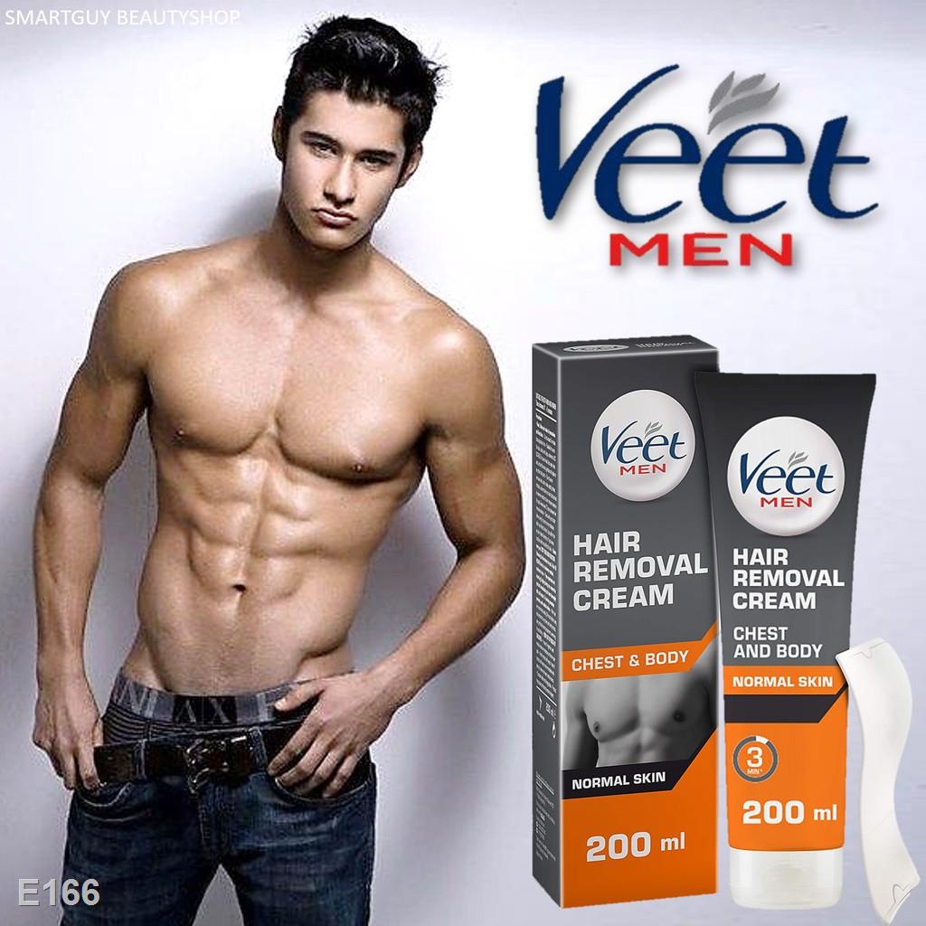 ✚☃Veet Men Hair Removal Cream For Normal Skin 200ml  ผลิตภัณฑ์กำจัดขนบริเวณร่างกายสำหรับผู้ชายสูตรเพื่อผิวปกติ | Shopee Thailand