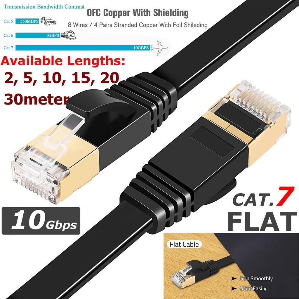 Lan Cable RJ45 Network Cat7 Ethernet Cable สายแลน สำเร็จรูปพร้อมใช้งาน ยาว 15 20 30 เมตร
