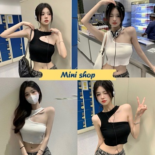 Mini shop🌸พร้อมส่ง🌸 (0161-1) เสื้อกล้ามไหมพรม สุดเก๋กำลังสายสตรีทเก๋มา