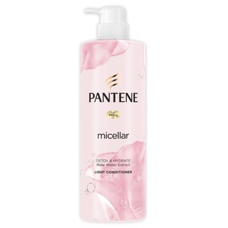 Pantene Micellar Detox &amp; Hydrate Rose Water Extract แพนทีนไมเซล่าโรสวอเตอร์ เอกซ์แทรก ครีมนวด 530 มล. (สีชมพู)