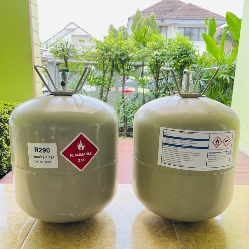 น้ำยาแอร์ R290 ขนาดบรรจุ 9กก (สามารถเก็บเงินปลายทางได้, สามารถออกใบกำกับภาษีได้) Refrigerant R290 9k