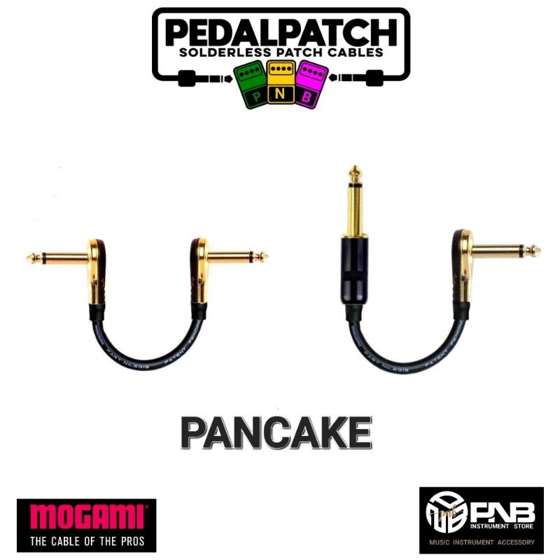 PEDAL PATCH สายพ่วงเอฟเฟค รุ่น PANCAKE (GOLD) ใช้สาย MOGAMI 2524  เลือกความยาวได้