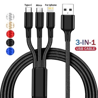 สายชาร์จ Micro Usb Type C 3 In 1 / โทรศัพท์มือถือ หลายพอร์ต สายชาร์จข้อมูล Usb หลายช่อง