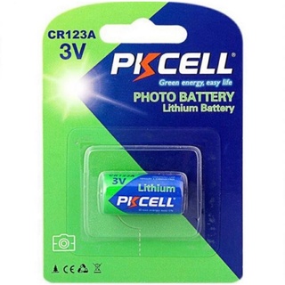 ถ่านกล้องถ่ายรูปPKCELL CR123A 3V แพค1ก้อน ของแท้