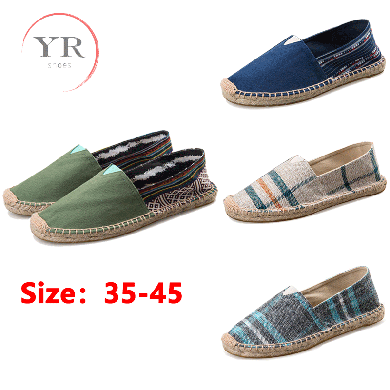รองเท้า Toms พื้นรองเท้าผ้าลินิน รองเท้าผ้าทำมือ หลายสี ขนาดรองเท้า 36-45