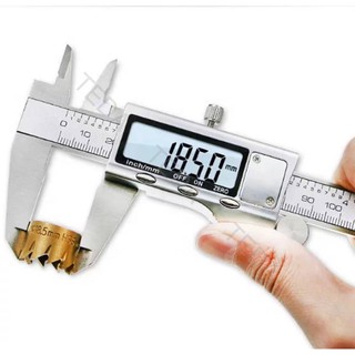 TD-074 เวอร์เนียร์ ดิจิตอล ตัวเครื่องสแตนเลส ตัวเครื่องโลหะ LCD Digital Electronic Carbon พร้อมถ่านเวอร์เนียร์