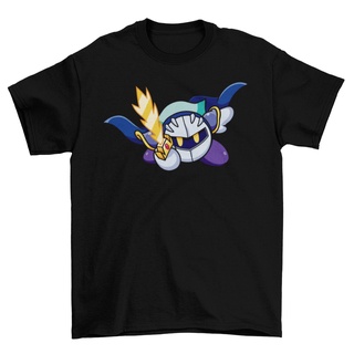 เสื้อยืดผ้าฝ้ายพิมพ์ลายขายดี เสื้อยืดคอกลม ผ้าฝ้าย พิมพ์ลาย Meta Knight Funny Gamer Video Game Kirby Smash สําหรับผู้ชาย