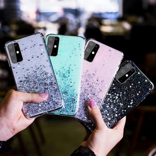 กลิตเตอร์สตาร์เคสโทรศัพท์กันกระแทกป้องกันซิลิโคน TPU ฝาหลังแบบนิ่ม Huawei P40 P20 P30 Pro Lite P20Pro P20Lite P30Lite P30Pro p40proplus P40Pro p40lite 4g 5g