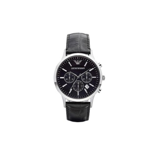 EMPORIO ARMANI นาฬิกาข้อมือผู้ชาย รุ่น AR2447 Classic Chronograph Black Dial - Black