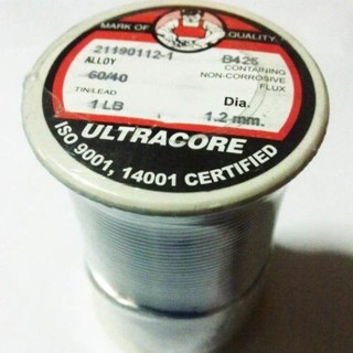 ULTRACORE ตะกั่วบัดกรีแบบม้วน ขนาดเส้นผ่าศก.1.2 มม หนัก 1ปอนด์ Ultracore Alloy Dia 1.2mm 1LB