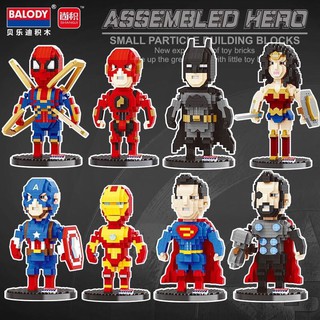 เลโก้ ตัวต่อ นาโน Nanoblock Super Hero Avenger &amp; DC Balody 18100 Assembled Hero