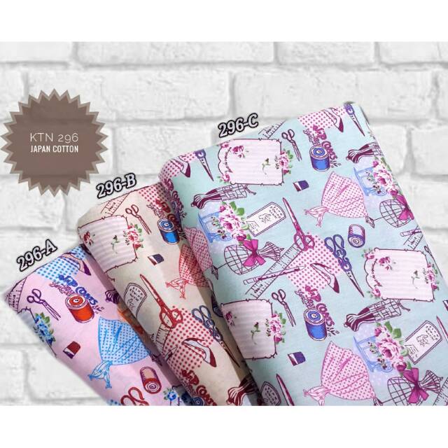 ผ้าคอตตอนญี่ปุ่น (KTN 296) กว้าง 1.50 - ราคาต่อ 0.5m