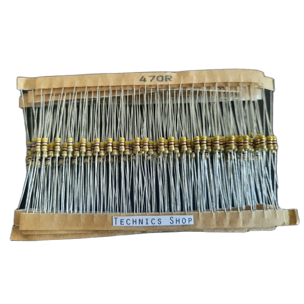 ตัวต้านทาน 470 โอห์ม 1/4W จำนวน 20 ตัว Resistor 470 Ohm 20 pcs.