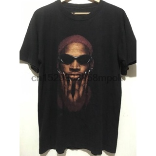 [COD]พร้อมส่ง เสื้อยืดแขนสั้น ผ้าฝ้าย 100% พิมพ์ลาย Dennis Rodman Pin By Czsnat Tour Merch In สีดํา สไตล์วินเทจ แฟชั่นฤด