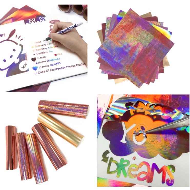 30cmx25cm กาวถาวร Rose เลเซอร์ไวนิลกันน้ํา Cricut ฟิล์มสําหรับทําป้ายหัตถกรรมเครื่องตัด Art Creation กระจกหน้าต่าง Wall Decal DIY - รูปที่ 2