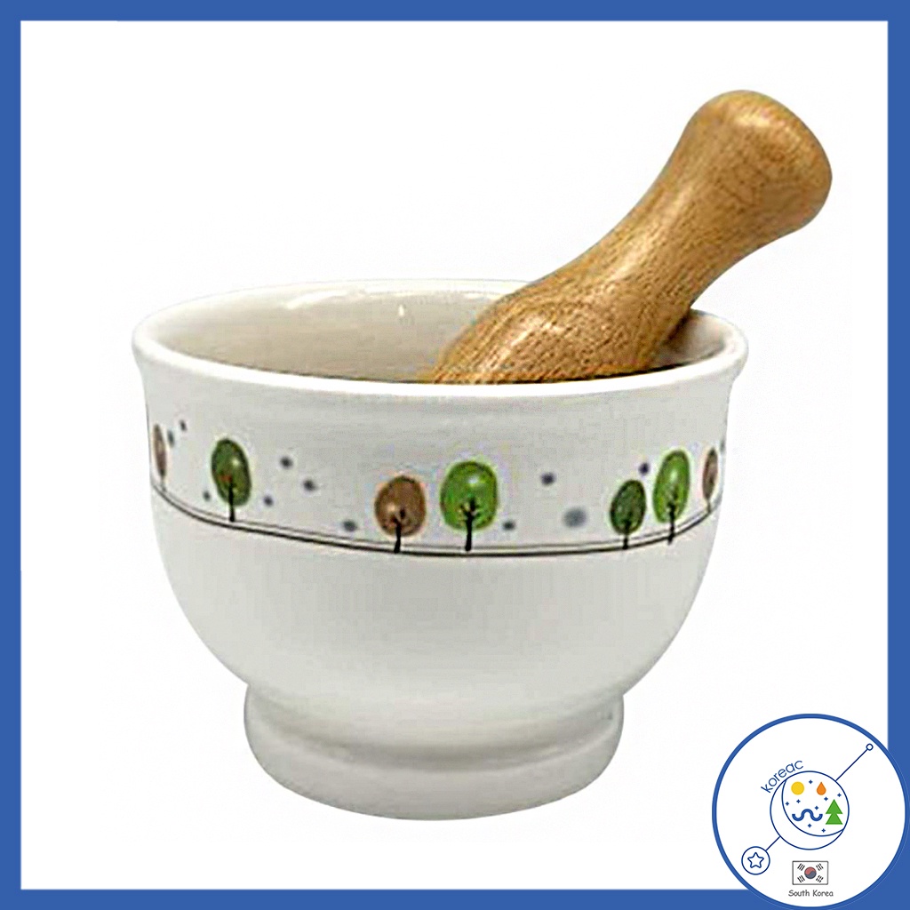PARTY CRAFTZ Ceramic Mortar Grinder and Pestle for Spices, Seasonings, Pastes, Pestos and Guacamole