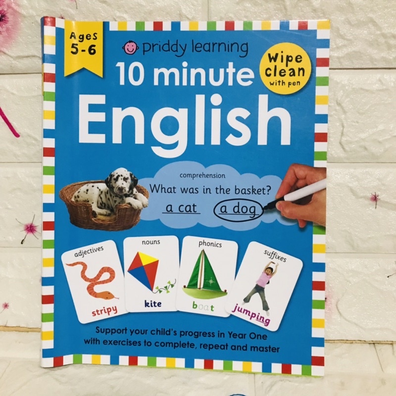 10 minute English (wipe clean )ปกแฟ้ม มือสอง-AH2