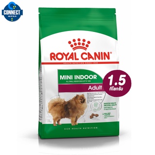 Royal canin Mini Indoor Adult อาหารสุนัขโต ขนาดเล็ก เลี้ยงในบ้าน อายุ 10 เดือน–8 ปี  1.5 กิโลกรัม / 3 กิโลกรัม