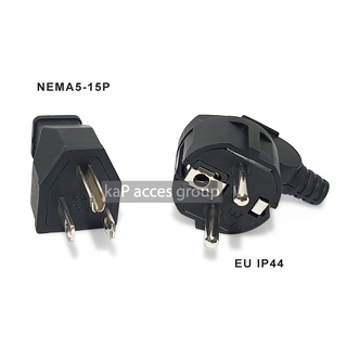 หัวปลั๊กไฟ ทำสาย ซ่อมแซมสาย 3ขา/2ขา NEMA5-15P , EU PLUG 16A